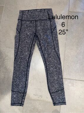 Lululemon Black & White Speckled Leggings